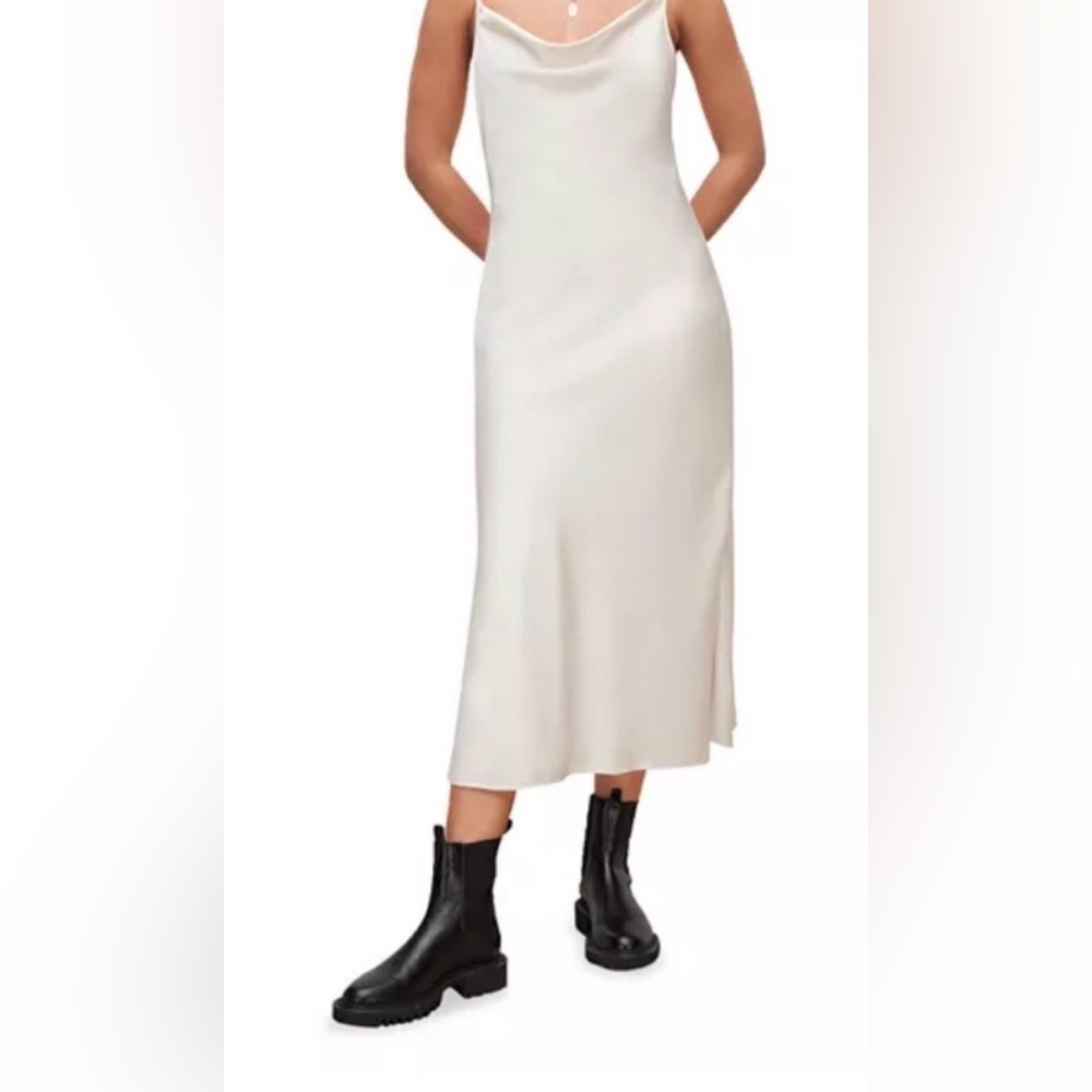 All Saints Cream Midi Dress